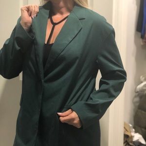 Deep green oversized blazer
